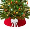 60cm Christmas Tree Collar Folding Plush Christmas Tree Bow Skirt Christmas Tree Basket Collar For Living Room Bedroom Apartment