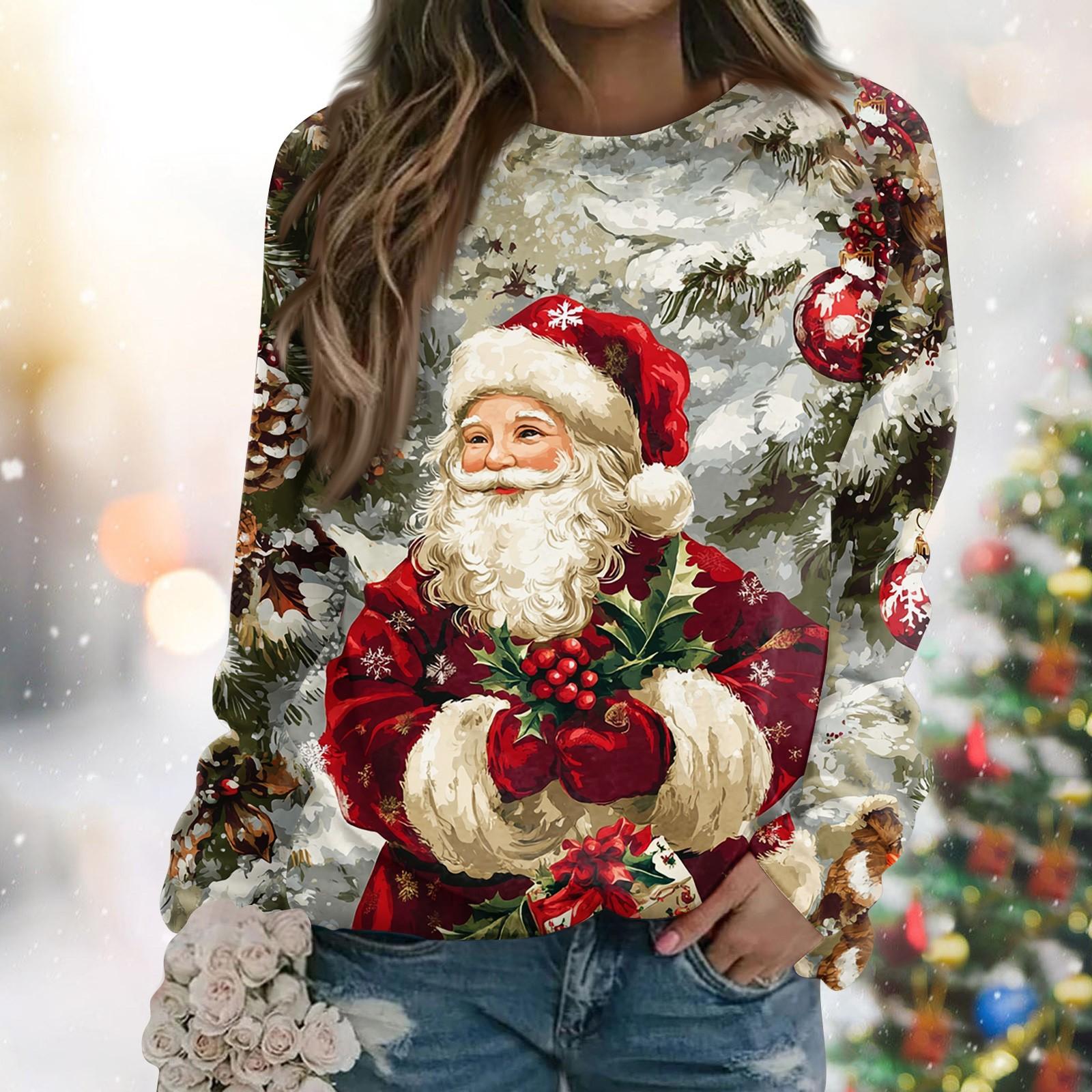 

Женская повседневная модная блузка с принтом и длинным рукавом, с круглым вырезом, свитшот, толстовка ко Дню святого Валентина M красный