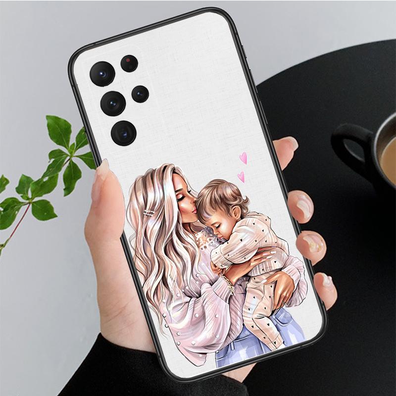 

Mother Mom Daughter Son Phone Case for Samsung Galaxy A35 A55 A54 A15 A25 A05s A05 A22 A24 A52 A33 A34 M34 M14 M54 M23 A22 4G
