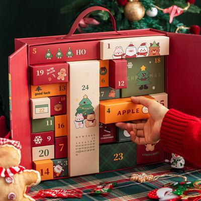 Yousheng Vánoční adventní kalendář Krabičky 24denní Odpočítávací Dárková sada DIY Adventní kalendář Číslované krabičky pro děti a rodinu Vánoční sváteční dárky