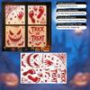 Scary Realistic Bloody Handprint Stickers Electrostatic Window Decals  Floor Decoration