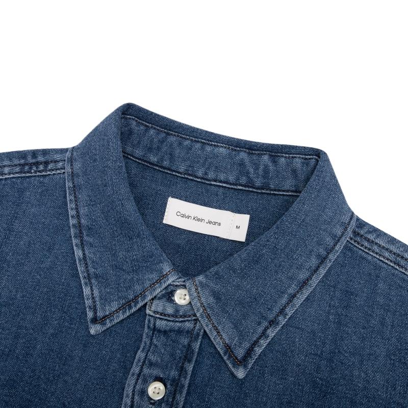 Calvin Klein Vintage Classic Slim Fit Denim Shirt Men shirts Denim-Blue J326026