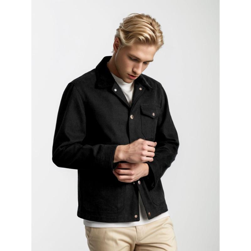 

Новая мужская повседневная куртка с лацканами в деловом стиле, однотонное пальто, мужская ветровка 2XL