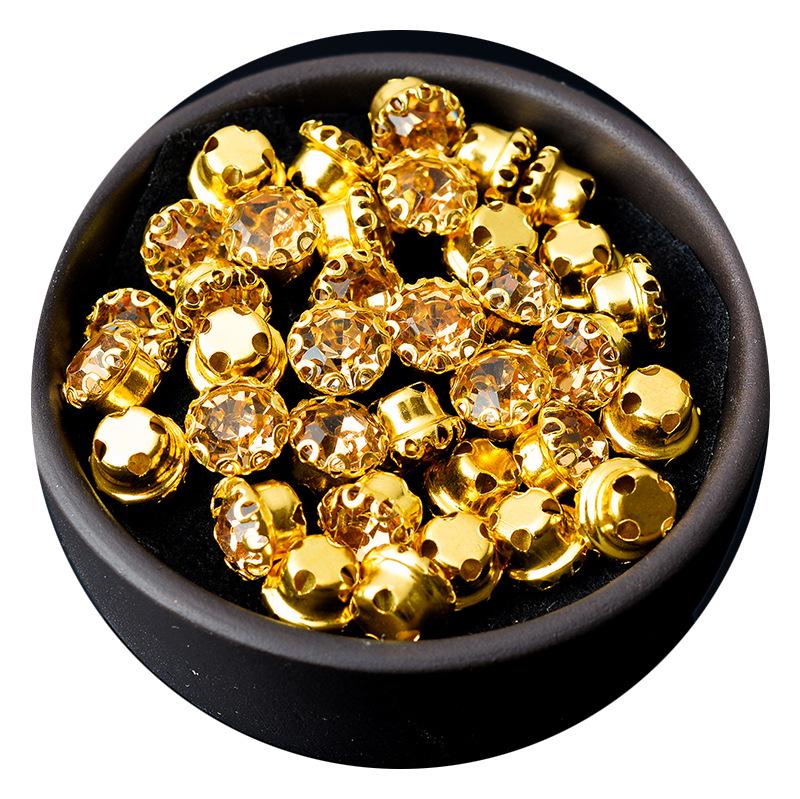 „Gheare din sticlă de cristal colorată rochie de mireasă din dantelă de diamant Accesorii pentru bijuterii DIY”