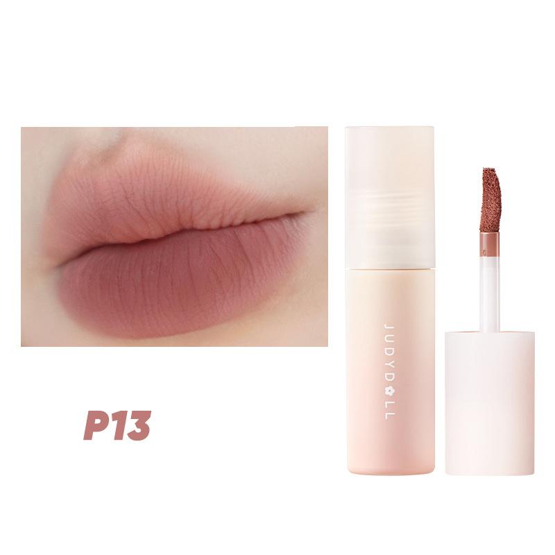Lápiz labial Barro labial crema pequeña puré show blanco boca rojo caja ciega brillo labial mate