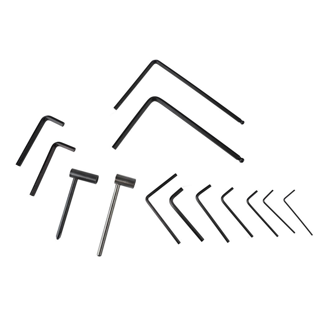 13 Pieces Guitar Wrenches Metal Hex Spanner Set for Electric Guitar Adjustment and Maintenance