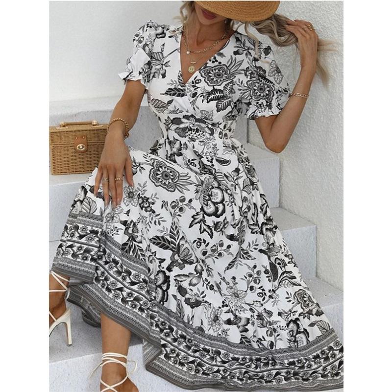 

Women s Elegant Casual Vacation Dress For Summer XXL чорний