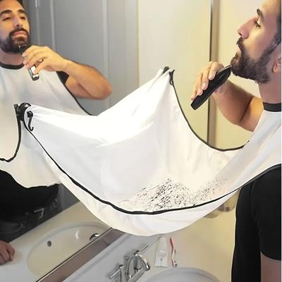 Suction Cup Shaving Bibs Barber Cleaning Beard Bibs Men's Shawl Styling Bibs Apron for Men Apron