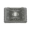 Silver Vintage Jewelry Box Floral Engraved Musical Jewelry Box Metal Trinket Box  Birthday Surprise