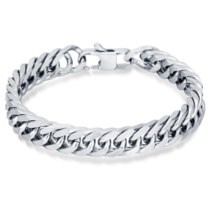 New 10MM Bracelet Side Chain Stainless Steel for Men Women Fashion Simple Engagement Wedding Jewelry High Quality Gifts Party