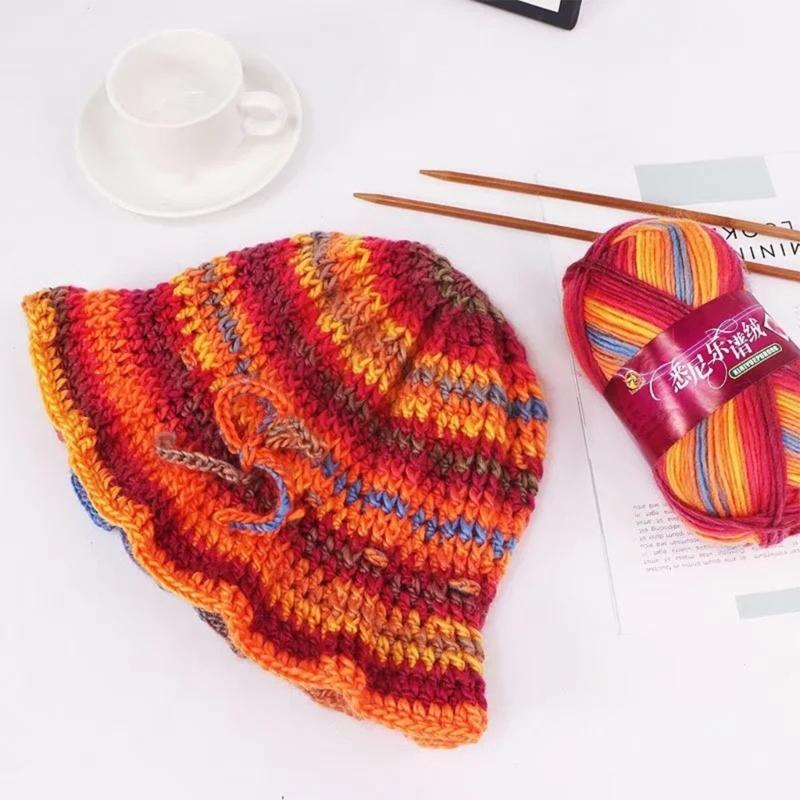 Rainbow Wool Yarn Bundle for Crafting Create Beautiful Scarves, Hats, and More