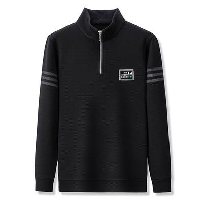 Felpe casual da uomo per primavera e autunno, alla moda con collo mezzo alto, cerniera, maniche lunghe, nuove t-shirt giovanili in stile coreano, abbigliamento sportivo per uomo