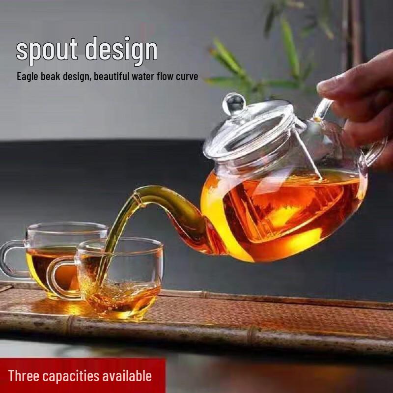 ZISIZ Thickened Glass Teapot with Infuser