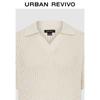UR Men's Textured Hollow Short Sleeve Knit Polo Shirt