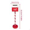 Christmas Mailbox Freestanding with Post Indoor Holiday Decor for Entryway