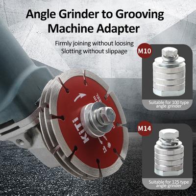 M10/M14 Angle Grinder To Grooving Machine Adapter QuickChange Slotter Adapter Conversion Head Attachment Angle Grinder 100/125MM