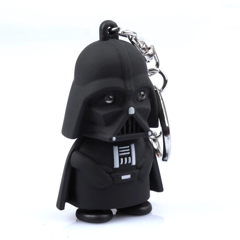 

Black Warrior LED Sound Keychain Flashlight Pendant for Kids Flat Ring