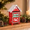 Freestanding Wooden Christmas Mailbox Long-Lasting Santa