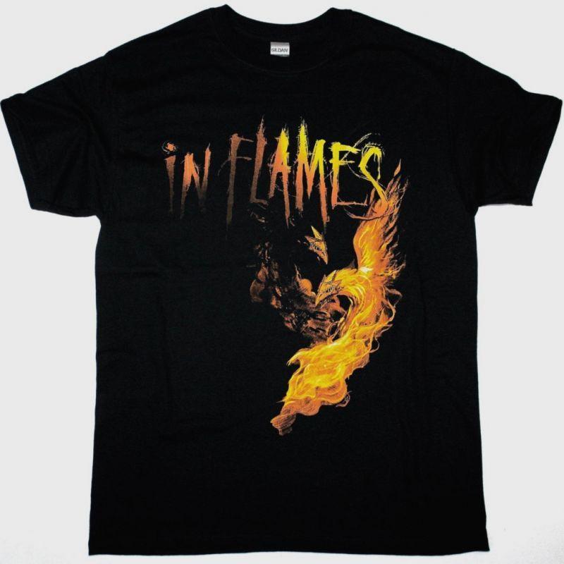 IN FLAMES FIRE BIRDS NEW BLACK T-SHIRT XXXL