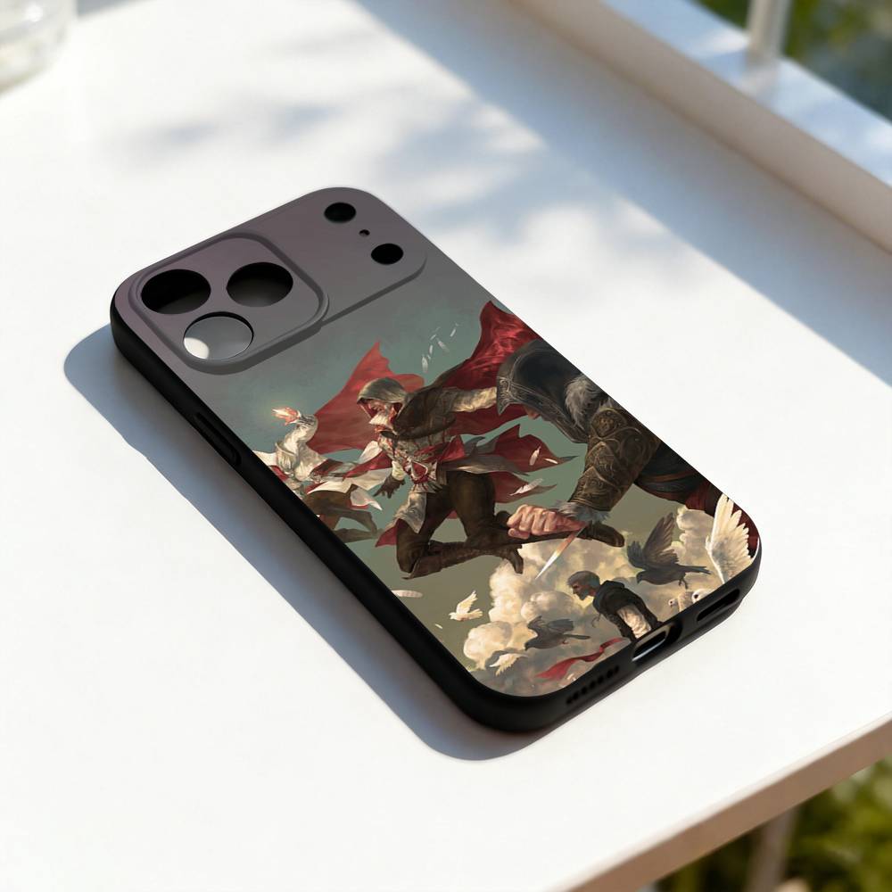 A-Assassins-s Cool C-Creed Phone Case For iPhone 17,16,15,14,13,12,11,Pro,Max,Plus,E,SE4,Air,Mini Black Soft Cover