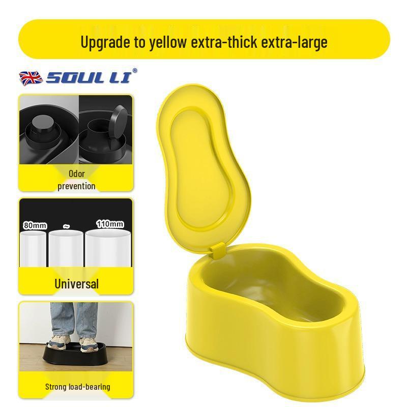 Jednorázový jednoduchý záchod: Přenosné klekátko pro renovaci nebo staveniště s plastovým sedátkem a umyvadlem.