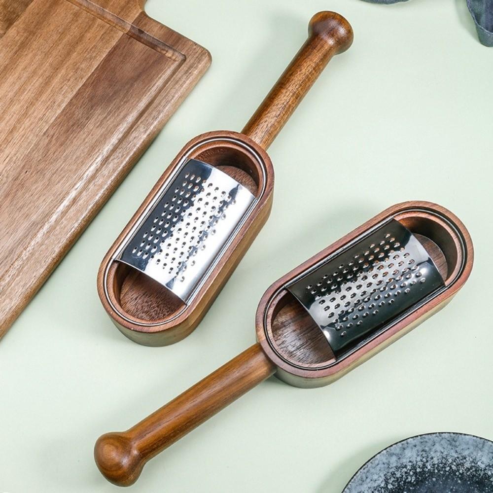 Solid Wood Cheese Grater Detachable Vegetable Slicer Multi-functional Food Shredder  for Parmesan