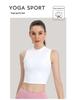 Women's Summer Solid Color Sleeveless Yoga Vest - Sexy, Tight-Fitting, Round Neck Sports Top