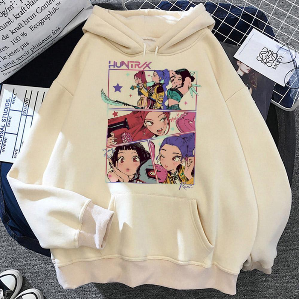 KPop Demon Hunter Long Sleeve Tops Girls Fashion Hoodie Harajuku Streetwear Hoodie Women 2025 Girls Clothing