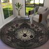 1pc Mystical Spider Mushroom Wild Blooms Printed Chair Rug for Home Office Use, Living Room Kitchen Game Room Round Carpet