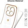Coque pour Xiaomi Redmi Note 15 Pro 5G, Silicone Motif Cœur Anti-Rayure Slim Souple Blanc