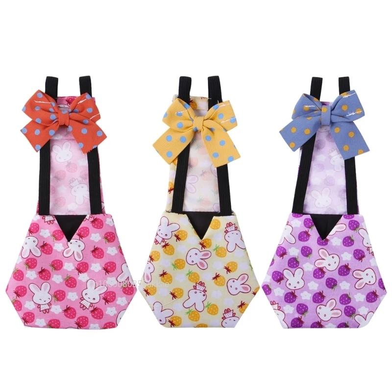 Chicken Diaper Waterproof Pet Clothes for Duck Reusable Breathable Poultry Costume Diapers with Bowknot Decor for Geese Hens