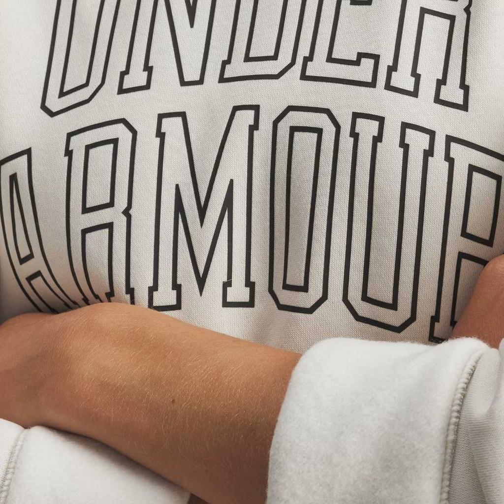 Under Armour Rival Fleece Varsity Moda Cómodo Estético Sudadera Simple Mujer sudaderas 6007880-110