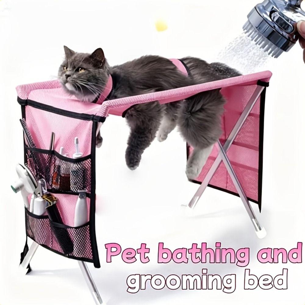 Anti-Scratch Pet Grooming Hammock Quick Drying Pet Washing Station Nail Trimming
