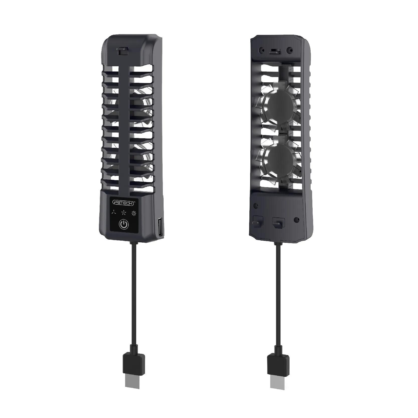 

Вентилятор охлаждения для PS5 Slim Disc и консоли Digital Edition Кулер-вентилятор со светодиодной подсветкой Порт USB2.0 для Playstation 5 Slim Аксессуары чёрный