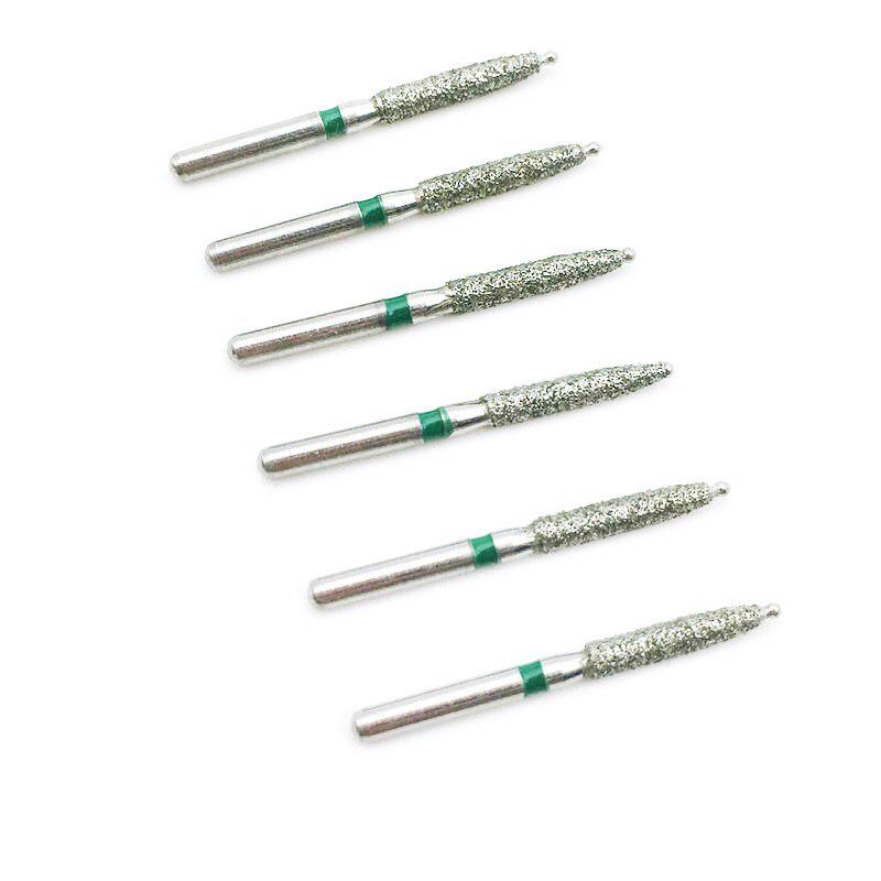 10 sztuk 1.6mm dentystyczne wiertła diamentowe wiertła dentystyczne wiertła do szybkich rękojeści materiały stomatologiczne FO-54C