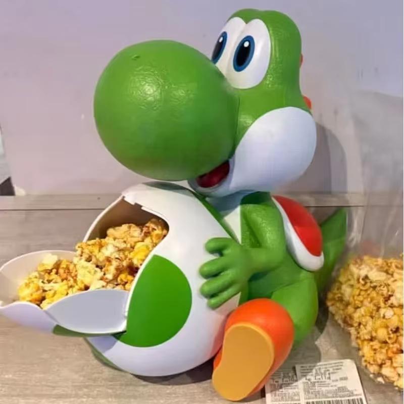 High Quality Version Popcorn Bucket Anime Figure Dinosaur And Star Model Storage Container Figure Candy Jar Collectible Toy Gift
