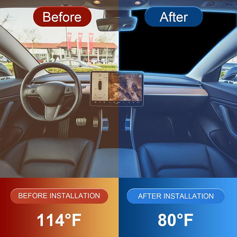 Pare-soleil de pare-brise amélioré pour Tesla Model Y Juniper Standard 2026 Housse de pare-soleil avant pliable pour voiture Modèle 3/Y/Highland