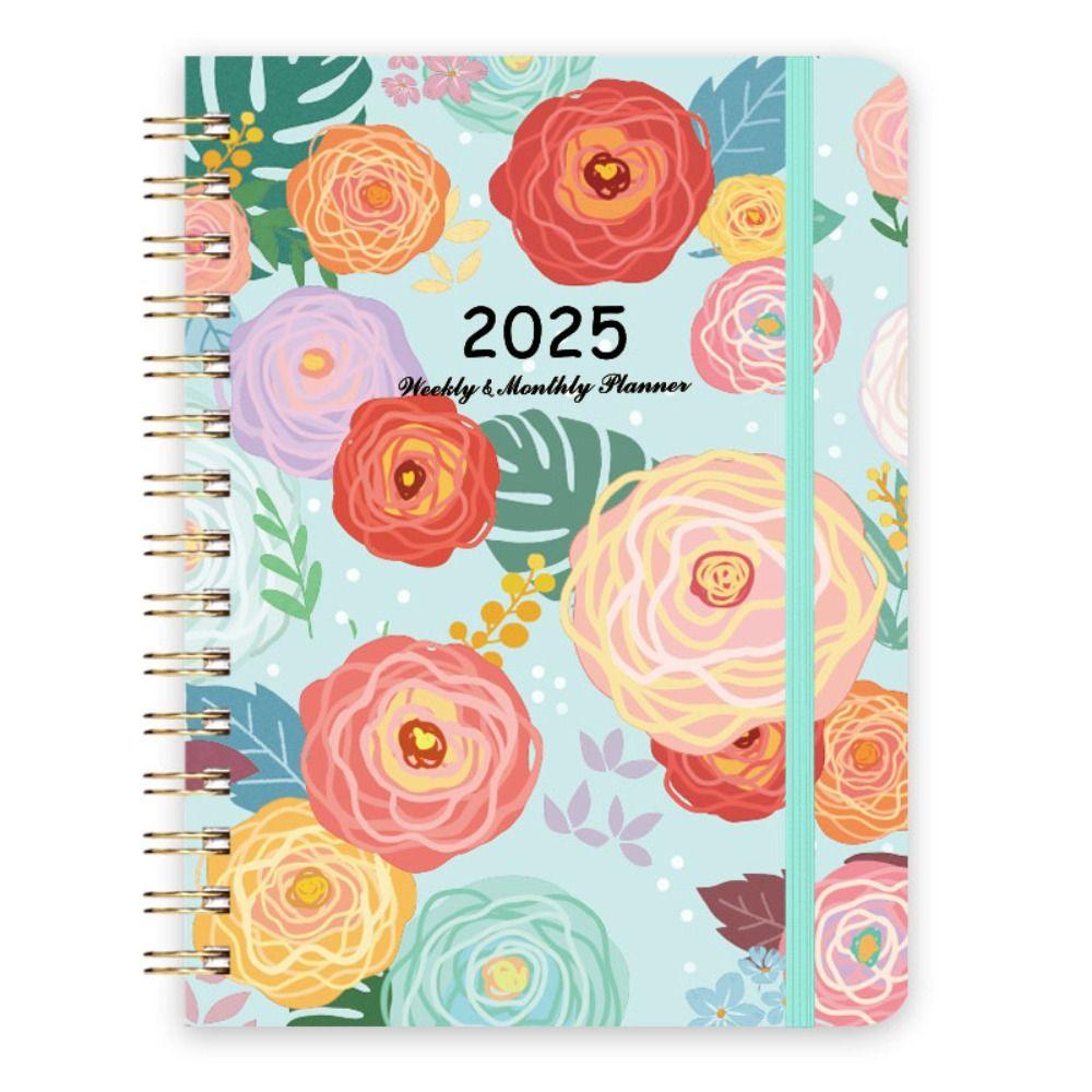 Diary Weekly Planner 2025 Agenda Planner Notebook Flowers Diary Notebook  Home Office