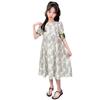 Girls' Summer Sweet Bubble Sleeves Floral Princess Dress