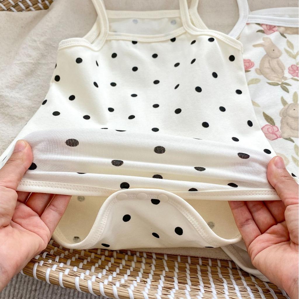 Baby Summer Sleeveless Romper with Cute Rabbit Print