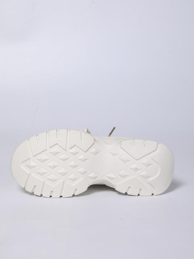 Yueyu Dad Shoes Women 2025 New Thick-soled Wear-resistant Double Net Casual Shoes Large Size Versatile Height-increasing Little White Shoes Women