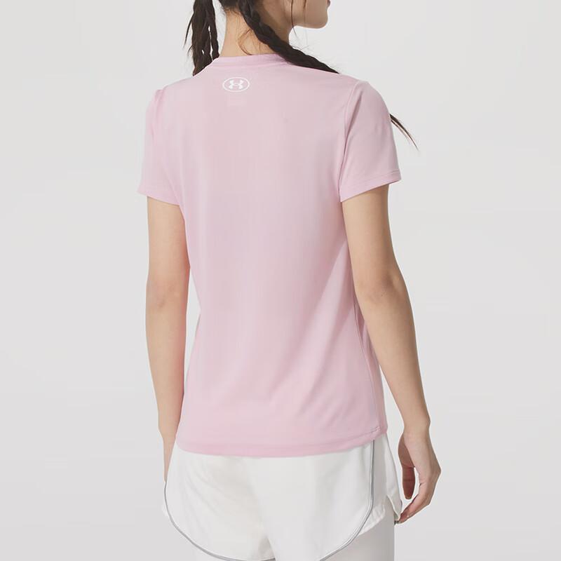Under Armour Breathable Loose Short Sleeve T-Shirt Women Pink 1384231-647