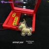 Year of the Horse Gold Foil Pendant & Keychain Lanyard - Perfect for Opening Anniversaries and Business Gifts