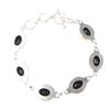 Black Onyx Gemstone 925 Sterling Silver Jewelry Handmade Bracelet 8.5" For Women RB-3-5
