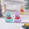 Christmas Cute Night Light Snowman Micro Landscape Snow Scene Small Ornament Luminous Snowman Desktop Decoration Accessories