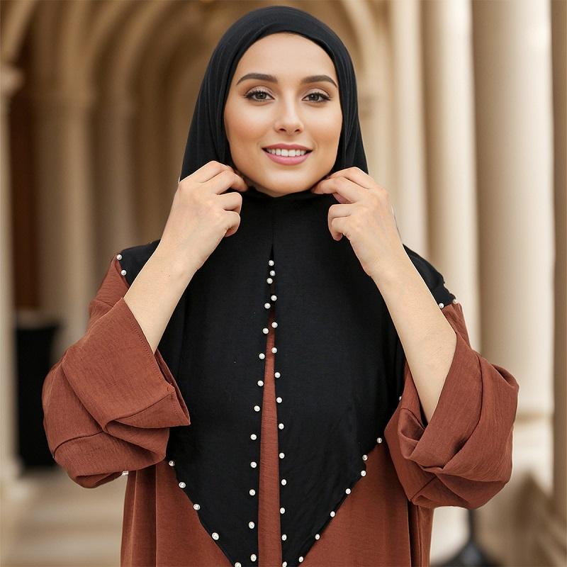 New Modal Hijabs Undercap Instant Muslim Women'S Hijab Inner Jersey Cotton Headband Cap Scarf Solid Islamic Turban Strech Bonnet