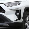 For Toyota RAV4 RAV 4 XA50 - ABS Black Fog Light Lamp Protector Bumper Cover Front Foglight Eyebrow Eyelids Cover Trim