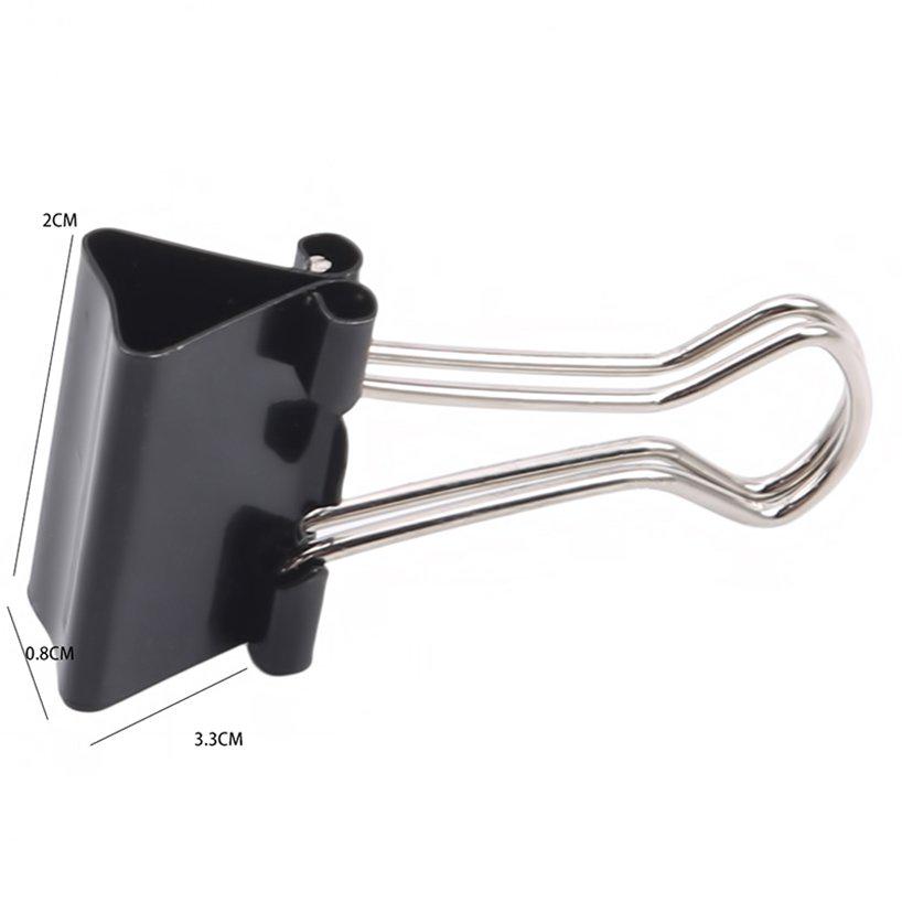 Office Document Clamps Binder Clips Foldback Office Supplies Black Grip Clamps