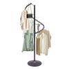 Spiral Rotating Clothes Rack 360 Degree Black Floor Standing Garment Organizer 1.8m Heavy Duty Metal Clothing Rack