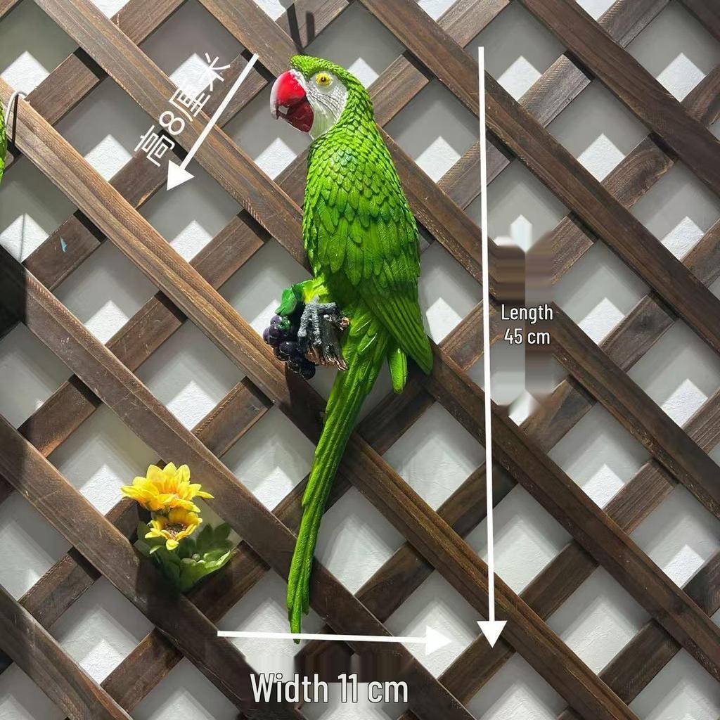 Creative Resin Macaw Cockatoo Small Bird Wall Hanging Ornament